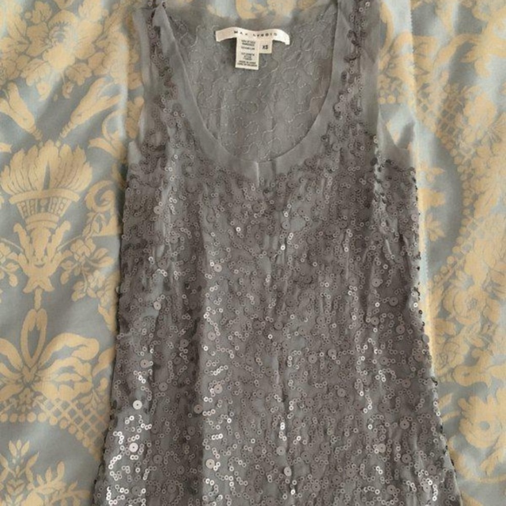 Max Studio Silver Sequin Tanktop